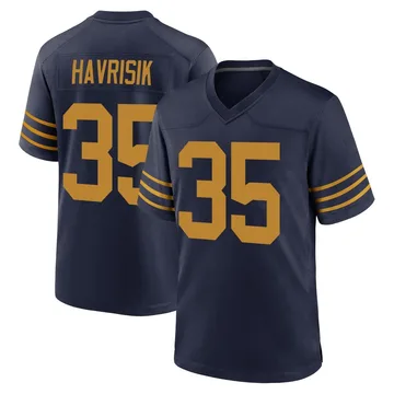 Youth Nike Green Bay Packers Lucas Havrisik Navy The 1923 Classic Jersey - Game
