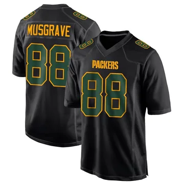 Youth Nike Green Bay Packers Luke Musgrave Black Fashion Jersey - Game