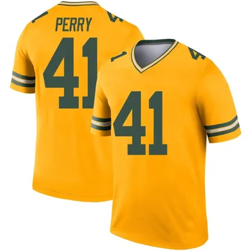 Youth Nike Green Bay Packers Mark Perry Gold Inverted Jersey - Legend