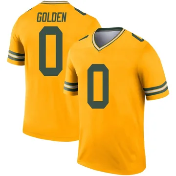 Youth Nike Green Bay Packers Matthew Golden Gold Inverted Jersey - Legend