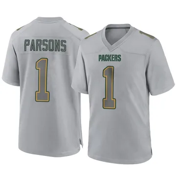 Youth Nike Green Bay Packers Micah Parsons Gray Atmosphere Fashion Jersey - Game