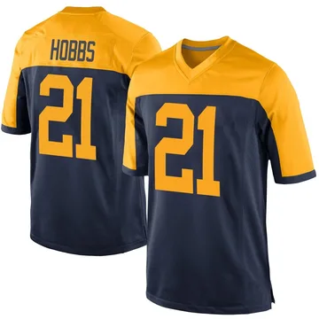 Youth Nike Green Bay Packers Nate Hobbs Navy Alternate Jersey - Game