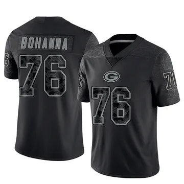 Youth Nike Green Bay Packers Quinton Bohanna Black Reflective Jersey - Limited