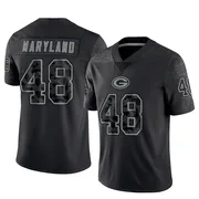 Youth Nike Green Bay Packers RJ Maryland Black Reflective Jersey - Limited