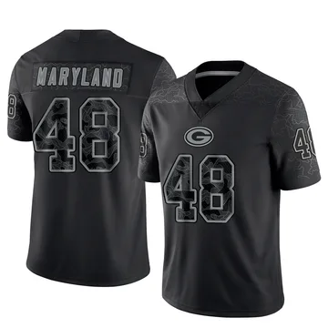 Youth Nike Green Bay Packers RJ Maryland Black Reflective Jersey - Limited