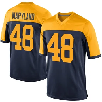 Youth Nike Green Bay Packers RJ Maryland Navy Alternate Jersey - Game