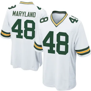 Youth Nike Green Bay Packers RJ Maryland White Jersey - Game