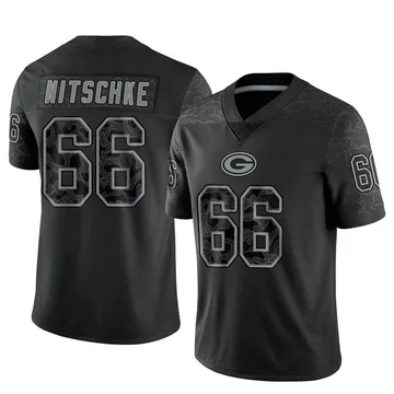 Youth Nike Green Bay Packers Ray Nitschke Black Reflective Jersey - Limited