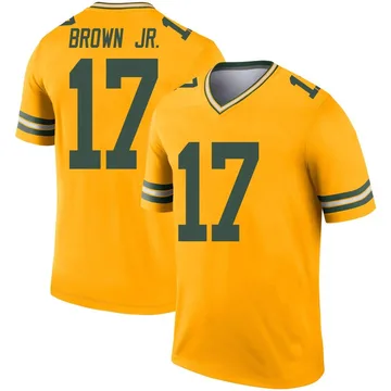 Youth Nike Green Bay Packers Sam Brown Jr. Gold Inverted Jersey - Legend