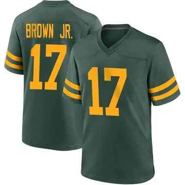 Youth Nike Green Bay Packers Sam Brown Jr. Green Alternate Jersey - Game
