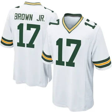 Youth Nike Green Bay Packers Sam Brown Jr. White Jersey - Game