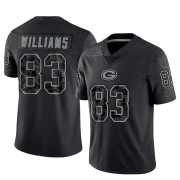 Youth Nike Green Bay Packers Savion Williams Black Reflective Jersey - Limited