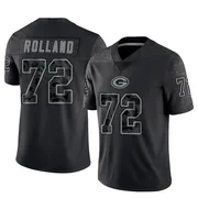 Youth Nike Green Bay Packers Spencer Rolland Black Reflective Jersey - Limited