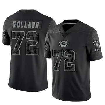 Youth Nike Green Bay Packers Spencer Rolland Black Reflective Jersey - Limited