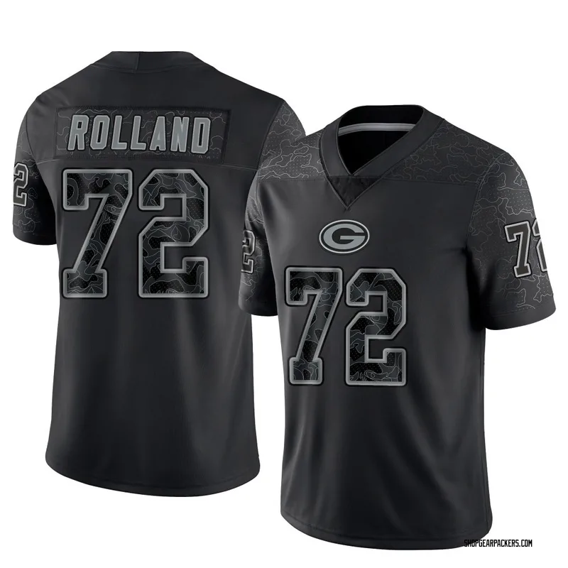 Youth Nike Green Bay Packers Spencer Rolland Black Reflective Jersey - Limited