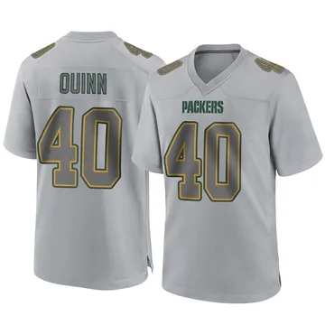Youth Nike Green Bay Packers TJ Quinn Gray Atmosphere Fashion Jersey - Game