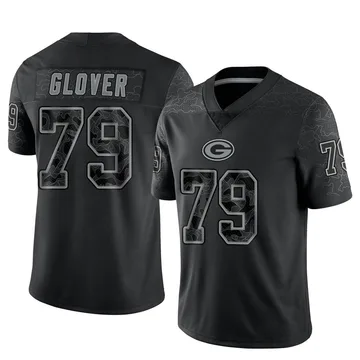 Youth Nike Green Bay Packers Travis Glover Black Reflective Jersey - Limited