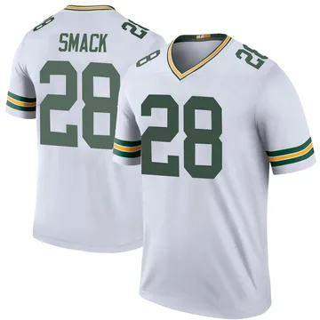 Youth Nike Green Bay Packers Trey Smack White Color Rush Jersey - Legend