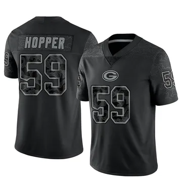 Youth Nike Green Bay Packers Ty'Ron Hopper Black Reflective Jersey - Limited