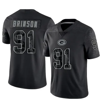 Youth Nike Green Bay Packers Warren Brinson Black Reflective Jersey - Limited