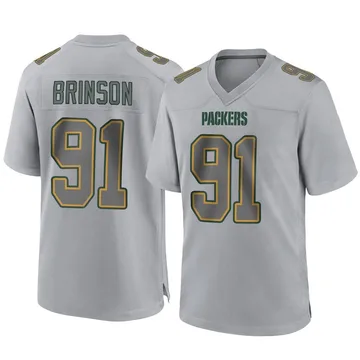 Youth Nike Green Bay Packers Warren Brinson Gray Atmosphere Fashion Jersey - Game